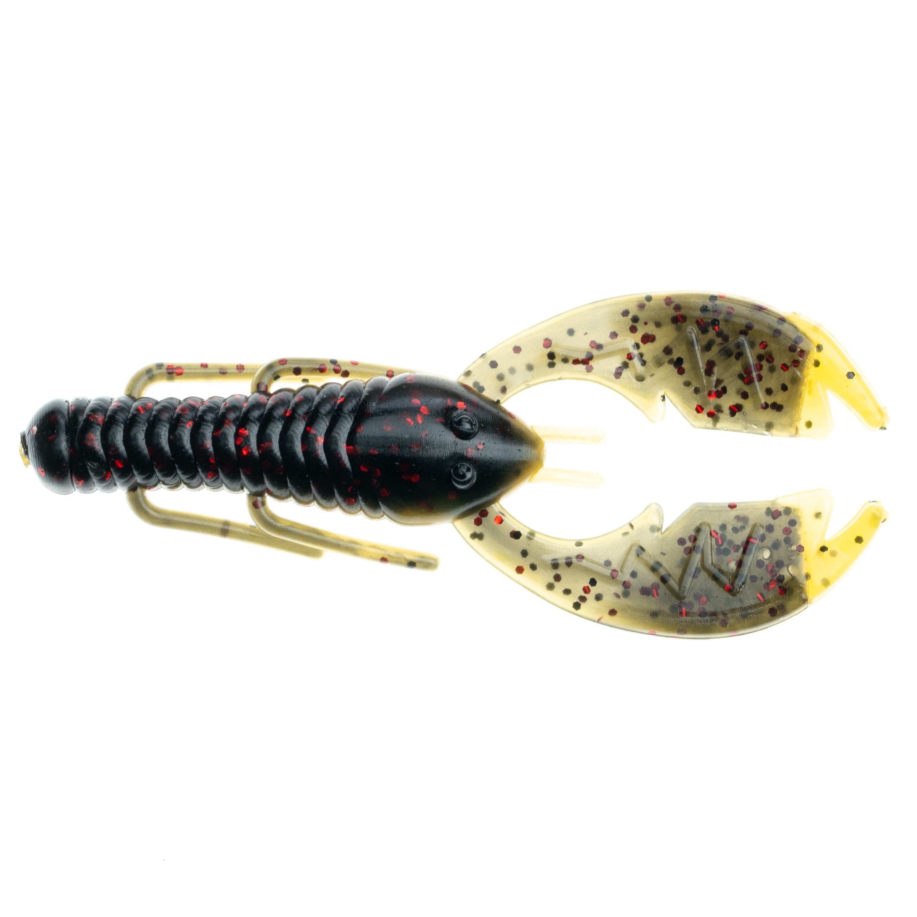 (2 pack) NetBait Paca Slim, Coosa Flare, Crawfish Freshwater Fishing Soft Baits, 4in, 7 pieces