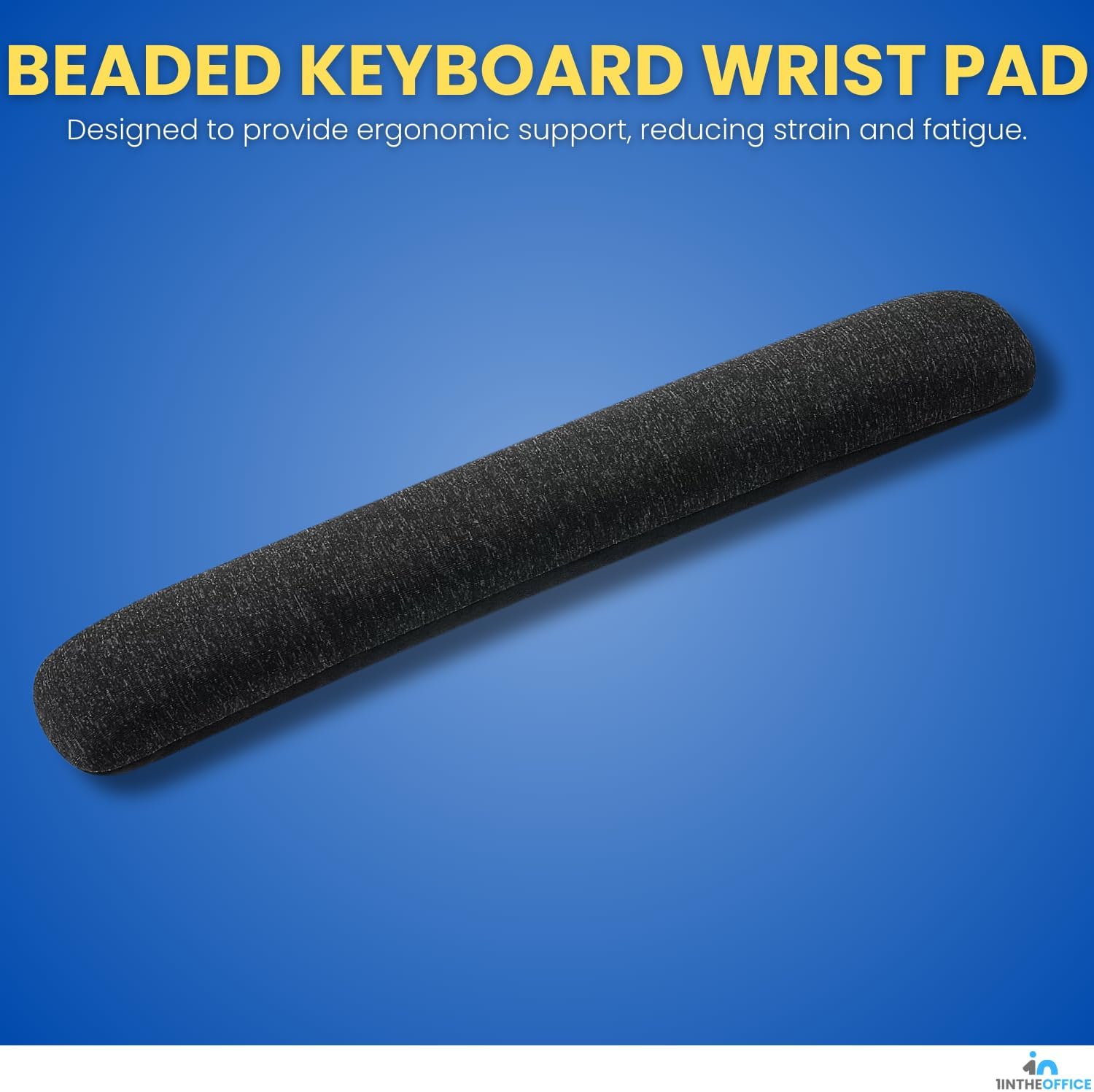 Beaded Keyboard Wrist Rest Pad, Black/Gray
