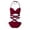 Wine, variant on EYNMVR Women's 2 Piece Swimsuit Criss Cross Tie Back High Waisted Bikini Set Bathing Suits