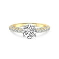 thumbnail image 3 of 3 Carat IGI Certified Round Shape Lab Grown Diamond Engagement Ring | 14K Yellow Gold | Atria Secret Double Halo Lab Diamond Ring | FG-VS1-VS2 Quality Friendly Diamonds, 3 of 5