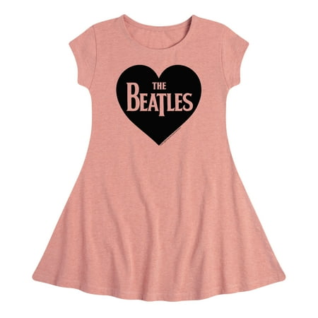 

The Beatles - Heart - Girls Fit And Flare Cap Sleeve Dress