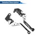 thumbnail image 5 of Palancas de freno y embrague para Yamaha YZF R1 2009-2014, aleación de aluminio, tono plateado con extremo negro, 5 of 6