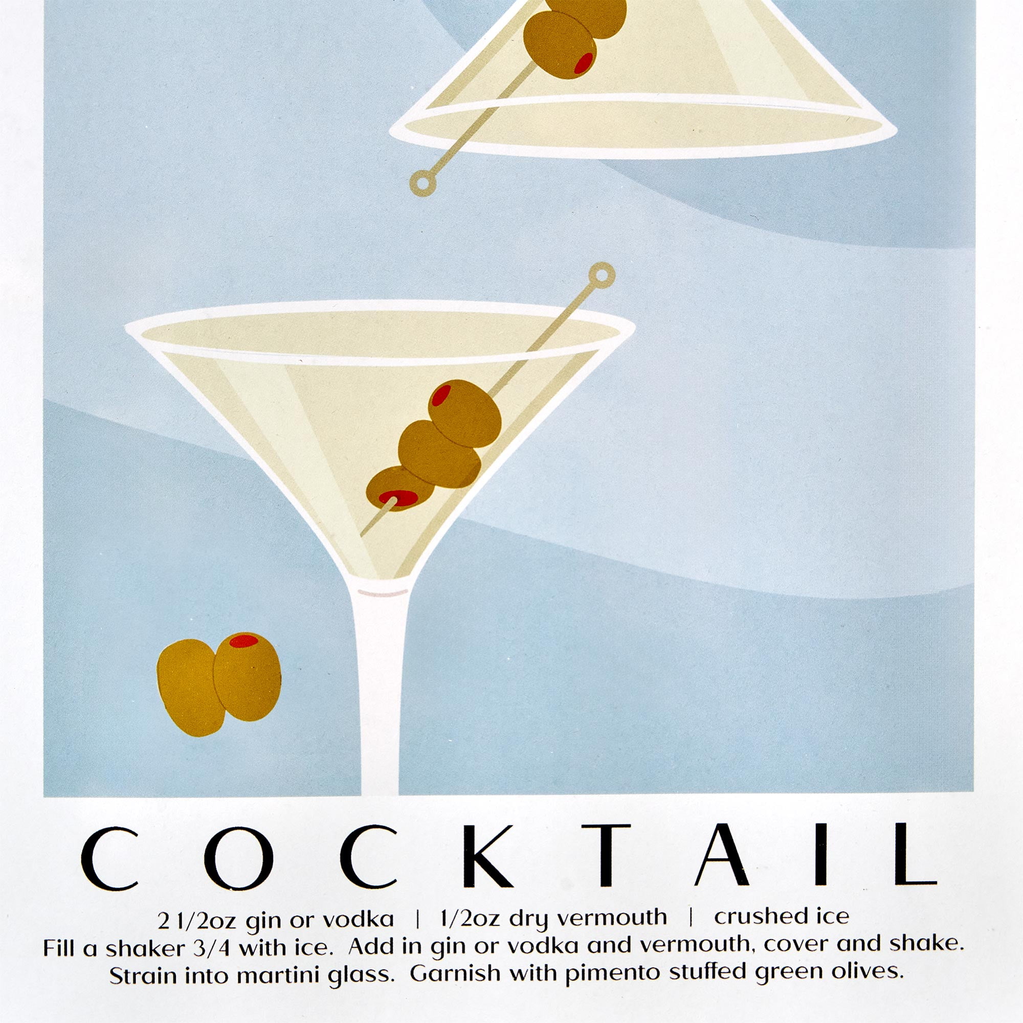 American Art Decor Cocktail Poster Framed 3-Piece 8.5" x 11" Wall Decor Set