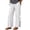 White #004, variant on Womens Summer Pants Casual High Waist Lightweight Side Slit Bow Pants with Pockets 2026 Summer Beach Vacation Trousers, XL