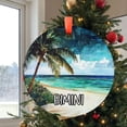 thumbnail image 2 of Custom Bimini Bahamas Ornament |Faux |Unique Cruise Souvenir |Vacation Travel Gift | Holiday Christmas Decor, Holiday Keepsake, Xmas Tree Hanging Decoration, Seasonal Gift Idea, Co, 2 of 5