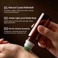 thumbnail image 5 of Pack of 1 – 50ml Brown Glass Roll On Bottle with Natural Crystal Roller, Refillable Empty Container for Oils & Lotions, Travel Size, 5 of 8