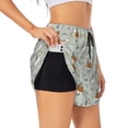 thumbnail image 3 of Lsque Little Puppies Printed Women's Running Shorts with Liner Pockets,Elastic Quick Dry Workout Athletic Gym Yoga Shorts,Womens High Waist Shorts-Large, 3 of 9