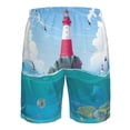 thumbnail image 6 of Naloa Lighthouse Sea Port Men's Beach Shorts, Surfing shorts, Swim trunks, Quick Dry Swim Trunks for Surfing Beach Fun - Medium, 6 of 9