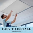 thumbnail image 6 of Grey Fluorescent Light Covers, Modern Pure Gray Magnetic Light Covers for Ceiling Lights, Fluorescent Ceiling Shade Filters for Classroom Bedroom Office 4x2Ft x 3PCS, 6 of 8