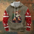 thumbnail image 3 of Men's Clothing Hoodies Vintage Christmas Santa Claus Print Hoodie, Distressed Vintage Santa Claus Face Funny Old Xmas Pullover Long Sleeve, 3 of 4