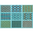 thumbnail image 1 of Ahgly Company Indoor Rectangle Patterned Turquoise Green Area Rugs, 2' x 3', 1 of 6