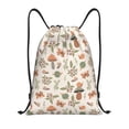 thumbnail image 1 of Xecao Forest Mushrooms Insects Pattern Sports Drawstring Backpack - String Swim Gym Bag with Wet Proof Pocket for Women&Men-Small, 1 of 6