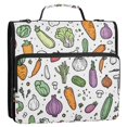 thumbnail image 5 of FORMRS Zipper Binder with Shoulder Strap 1.5-inch Ring 500 Sheet Capacity File Bag, Purple Vegetables Pattern, 5 of 5
