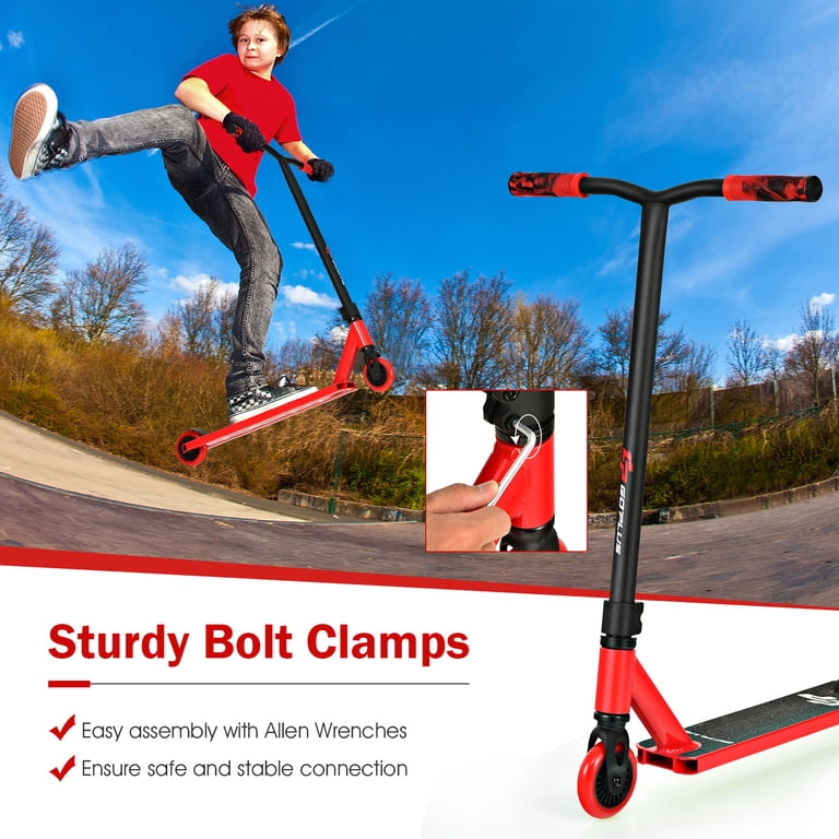 SOKE Stunt Scooter GO! Kick Scooter With ABEC 9 Ball Bearings, Scooter Trick Scooter For Adults And Children, Two-Wheeler Freestyle City Scooter, 2