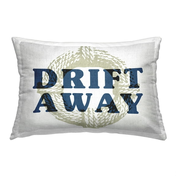 Stupell Industries Drift Away Nautical Rope Decorative Printed Throw Pillow, 14 x 20