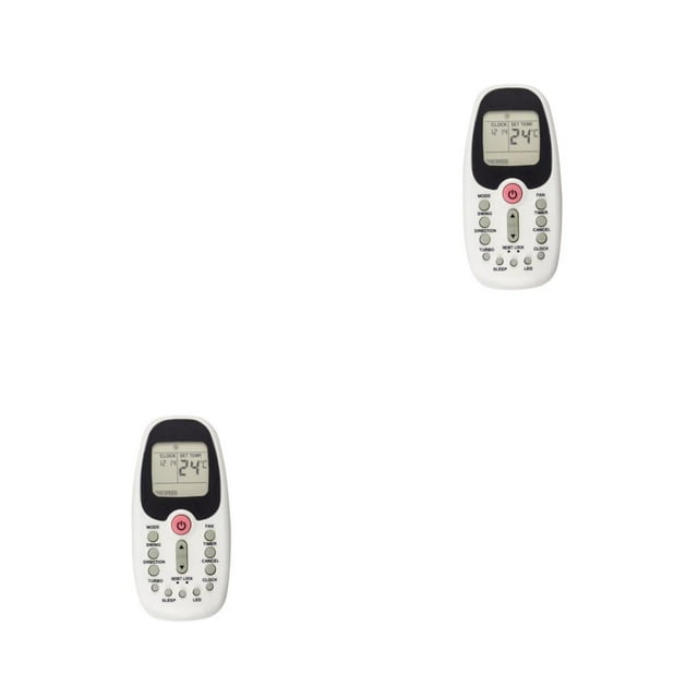 bedienty Petit Contrôleur de Climatiseur avec Écran Accessoire AC Kit de Contrôle Sans Fil Alimenté par Pile Remplacement pour R06 11.0x5.0x2.3cm 2ensemble