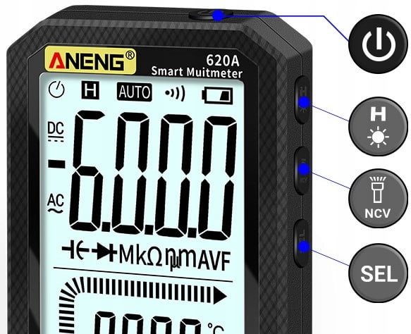 Ultra-thin full-screen smart multimeter digital large screen automatic no need to shift high-precision multi-function digital display multimeter