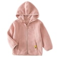 thumbnail image 4 of Girls Winter Coats Heavyweight Mediun Length hooded Warm Jackets Cotton Wadding Outwear with pockets for gifts,Watermelon Red 3,4-5 Years, 4 of 4