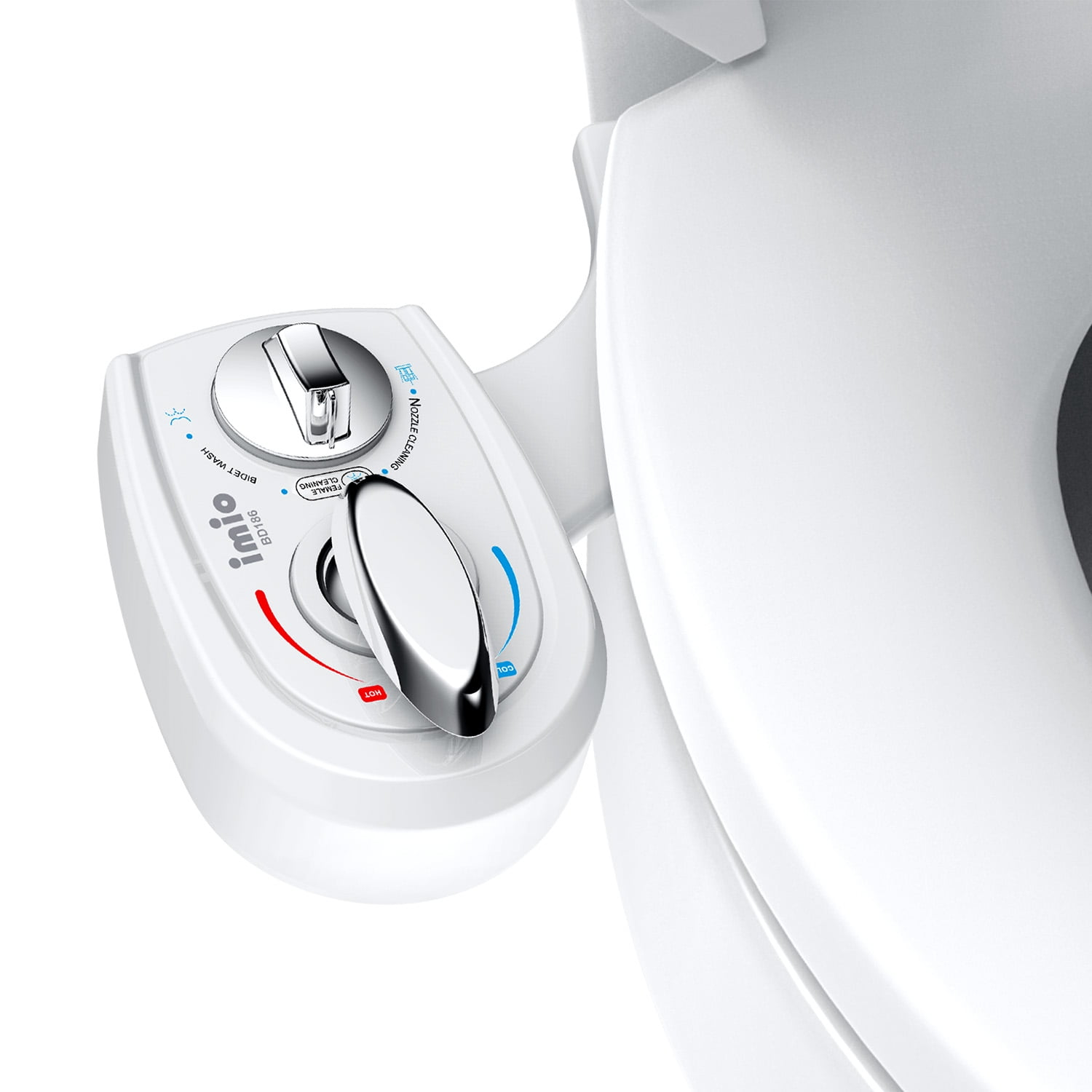imio BD186 Non-Electric, Bidet Attachment White with Self Cleaning Nozzle