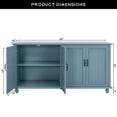 thumbnail image 2 of eclife Kitchen Sideboard Coffee Bar Cabinet Accent Storage Cabinet Blue, 2 of 5