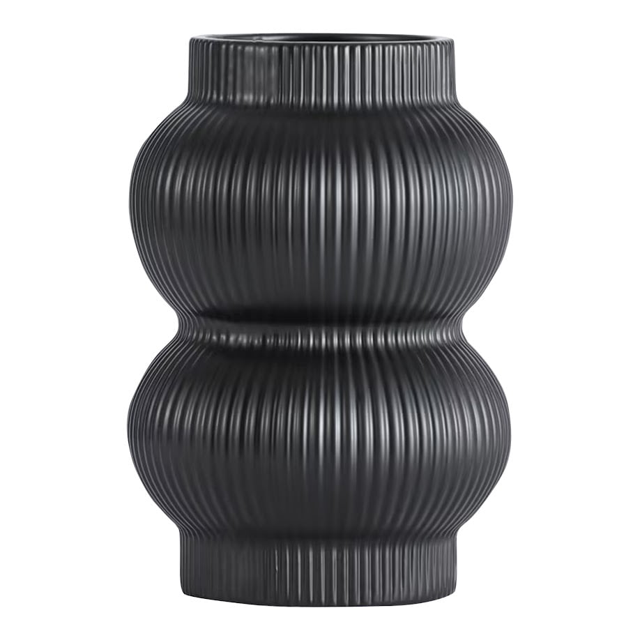 Home Décor Collection Sterling & Noble Home Black Ceramic Bubble Design 7.09" Tabletop Vase
