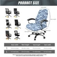 thumbnail image 5 of Xoenoiee Blue Butterfly Tie Dye Print Office Chair Cover with Armrest Covers, 3 PCS Stretch Desk Chair Cover Gaming Chair Covers Washable Computer Chair Slipcovers, L, 5 of 6