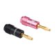 thumbnail image 3 of Banana Plugs Black & Pink Jack 24K Conectores chapados en oro Amplificador, 3 of 8