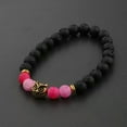 thumbnail image 2 of RSAMD Fashion Men's Women' s Natural Lava Stone Owl 8MM Beads Charm Bracelets Jewelry-505-21, 2 of 3
