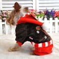 thumbnail image 3 of Ropa navideña para perro, alce, alce, sudadera con capucha, abrigo cálido para gato, marrón, talla XS, 3 of 9