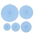 thumbnail image 2 of Silicone Lid Set, Microwave Splatter Cover, Food Suction Lid for Bowls Pots Pans with Strong Adsorption 5pcs, for Most Containers Made of Stainless Steel, Metal, Ceramic, Glass, 2 of 7