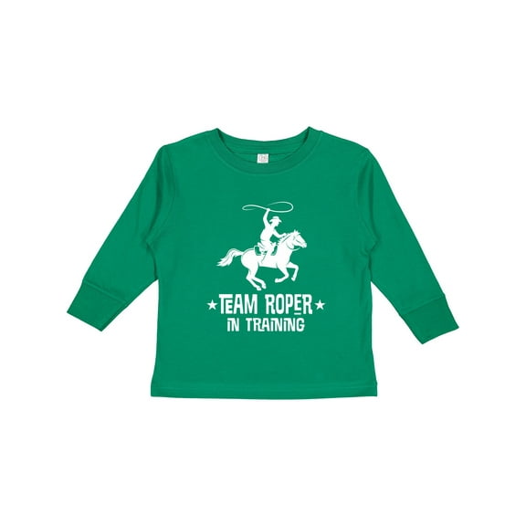 Inktastic Team Roper in Training Cowboy Boys Long Sleeve Toddler T-Shirt