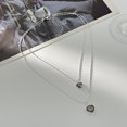 thumbnail image 4 of NICKSUN Minimalist Multi-Layer Beaded Chain Necklace, Dainty Silver Stackable Choker with Black Acrylic Gem Pendant, 4 of 8