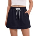 thumbnail image 2 of Teylalorva Girls Mini Skorts Cotton Breathable Elastic Waist with Pocket Summer Casual Sports Skorts Black Size 2, 2 of 8