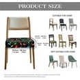 thumbnail image 6 of SEANATIVE Christmas Lights Chair Covers Set of 2 Xmas Dining Chair Cover with Elastic Band Stretchable Chair Seat Covers Rear-Covered Dining Chair Slipcovers Square Dining Stool Covers Decor, 6 of 7