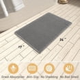 thumbnail image 2 of Waffle Bath Mat, Super Absorbent Non Slip Bath Mats for Bathroom Floor, Washable Bathroom Rugs with Tassels, ultra Soft,Brown 24" x 36", 2 of 6