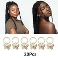 thumbnail image 3 of Unique Bargains 20 Hair Cuffs Dreadlock Butterfly Dreadlock Hair Clips Gold Tone, 3 of 5