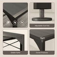 thumbnail image 3 of Aiho 25.6" Dining Table Set for 2, Kitchen Table with 2 Stools, Wood Dining Room Dinette Sets with Metal Frame for Breakfast Nook and Small Space - Black, 3 of 6