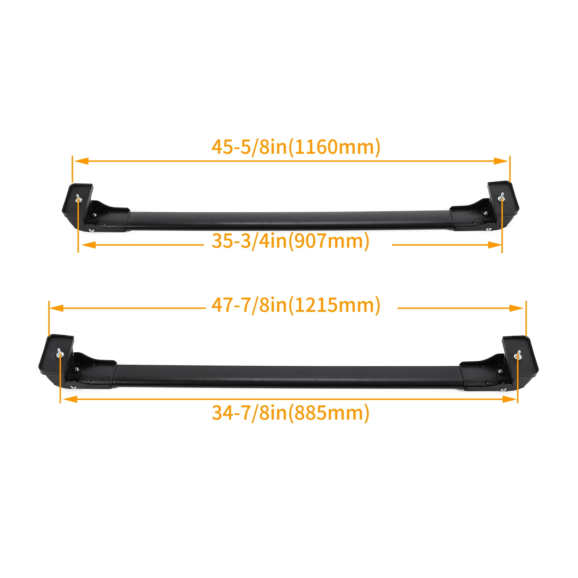 Black Aluminum Roof Rack Cross Bars For 2006-2017 Mazda 5 Minivan – 220 Lb Capacity