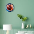 thumbnail image 4 of 16 Inch Wall Clock Battery Operated Silent Clock Decorative for Office, Kitchen, Outdoor, Living Room，Basketball in Fire Flames And Splashing Water Exquisite Art, 4 of 4