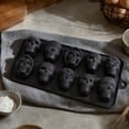 thumbnail image 4 of Skull Silicone Mold with 10 Cavity Non-Stick Design, Black Silicone, for Baking, Ice Making, and Resin Crafts, 4 of 6