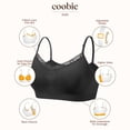 thumbnail image 5 of Coobie V-Neck Lace Trim Bra with Back Closure 9182,Black,One Size, 5 of 8