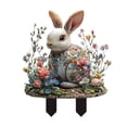 thumbnail image 2 of de patio de Pascua con Juego de Pascua Decoración Estatuilla Favores del partido Juego de jardín de césped Juego para patio de flores Césped al 1x conejo, 2 of 8