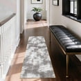 thumbnail image 5 of Washable Kitchen Runner Rug 2x5 ft, Modern Abstract Textured Kitchen Runner Rug, Non Slip Soft Low Profile Rug with PVC Backing for Kitchen Sink, Hallway & Laundry Room, Brown, 5 of 6