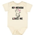 thumbnail image 3 of Inktastic My Memaw Loves Me Girls Girls Baby Bodysuit, 3 of 5