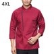 thumbnail image 2 of Chef Abrigo Unisex-Adult Manguito de manga larga Permeabilidad Hornee fácil de limpiar uniforme de cocina para otoño e invierno Restaurante Torta Tarta Rojo 4xl Advancent LF000336-18, 2 of 7