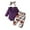 Purple, variant on Toddler Girl Outfits Long Sleeve Floral Print Tops And Pants Outfits Clothes Set Baby Clothing Purple 12 Months-18 Months