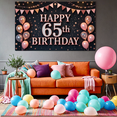 thumbnail image 2 of Decorative Design Happy 65th Birthday Banner Balloon Decoration Party Decoration Birthday Party for Senior Celebration Event, 2 of 8
