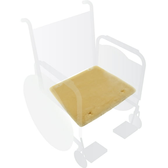 Eurow® Sheepskin Wheelchair Seat Pad - Champagne