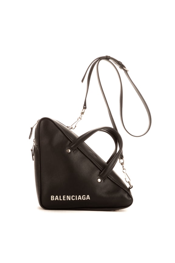 Pre-Owned Balenciaga Black Triangle Duffle Bag Handbag Calfskin leather
