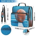 thumbnail image 2 of ALAZA Zipper Binder Bag Basketball Blue 3 Ring File Folder Binder Organizer Bag, 2 of 8